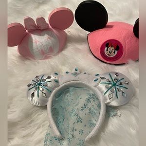 Disney Mickey & Minnie Ears hat, Elsa Frozen headband